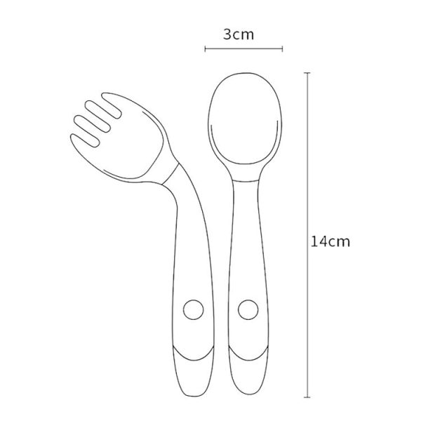 Children Eating Training Tableware Baby Bendable Silicone Soft Spoon, Color: Pink - Image 3