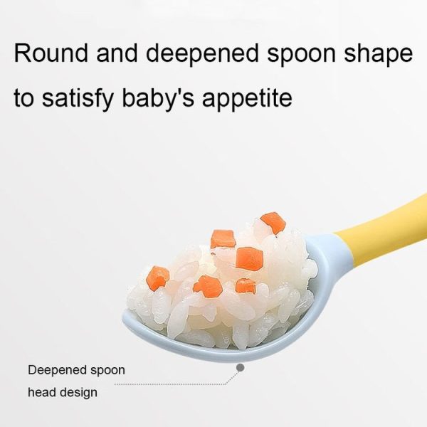 Children Eating Training Tableware Baby Bendable Silicone Soft Spoon, Color: Pink - Image 8