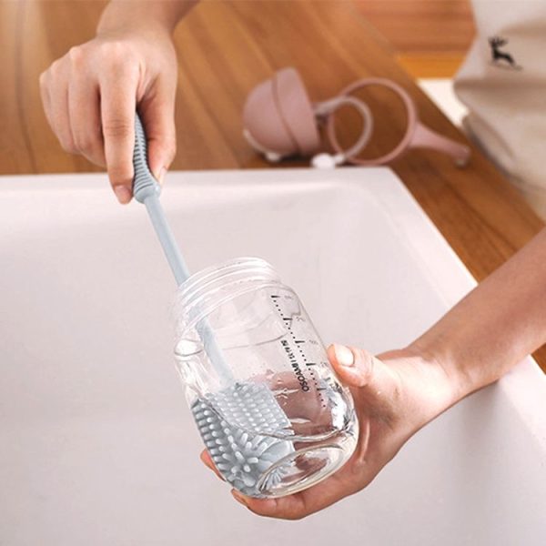 Short Household Silicone Bottle Glass Brush Kitchen Thermos Brush - Image 6