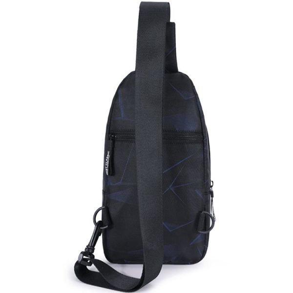 XQB990 Men Chest Bag Messenger Bag Oxford Cloth Sports Bag, Color: Line Black - Image 3
