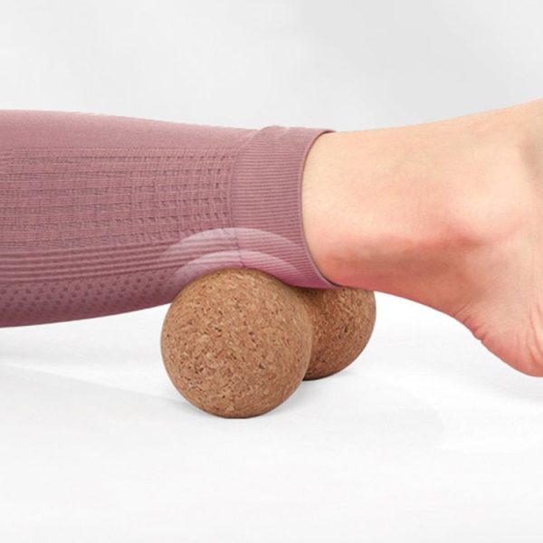 YG050 Cork Yoga Massage Ball Fascia Ball Fitness Peanut Balls, Specification: Diameter 6cm - Image 5