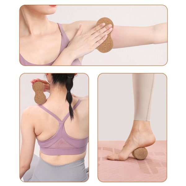 YG050 Cork Yoga Massage Ball Fascia Ball Fitness Peanut Balls, Specification: Diameter 6cm - Image 7