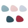 10pcs Teardrop-Shaped Silicone Table Insulation Mat Leather Textured Kitchen Cup And Pot Mat (Green) - Image 2