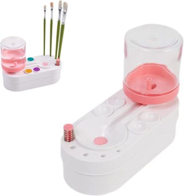 2nd Generation Oil Painting Brush Cleaner Tool with Water Container Paint Pen Washer (Green) - Image 2