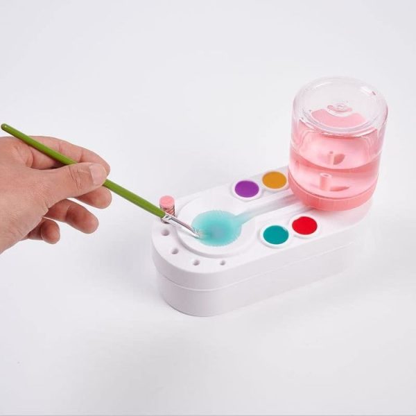 2nd Generation Oil Painting Brush Cleaner Tool with Water Container Paint Pen Washer (Green) - Image 5
