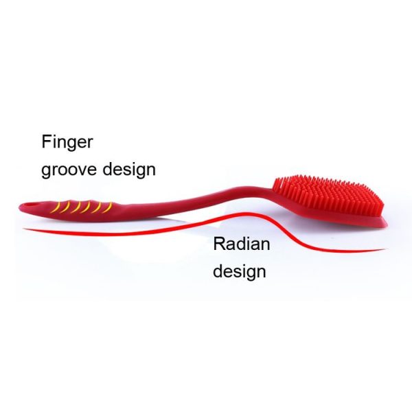 ZYA-251 Silicone Integrated Pot Scrubbing Brush Household Kitchen Cleaning Brush Dishwashing Brush (Red) - Image 3