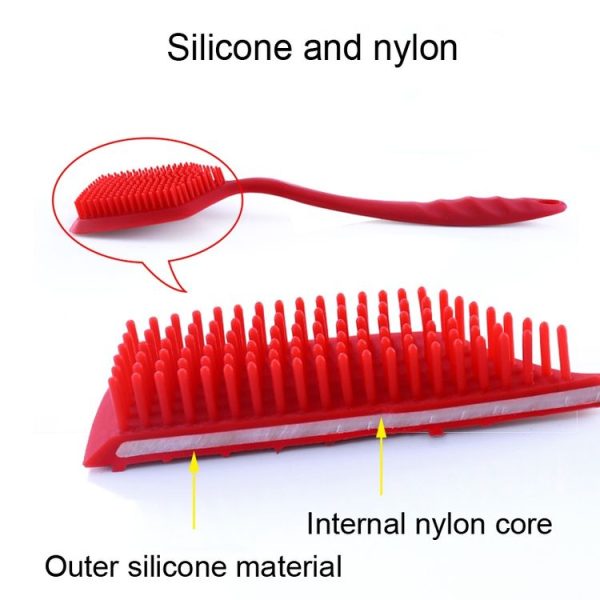 ZYA-251 Silicone Integrated Pot Scrubbing Brush Household Kitchen Cleaning Brush Dishwashing Brush (Red) - Image 4