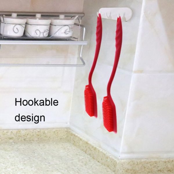 ZYA-251 Silicone Integrated Pot Scrubbing Brush Household Kitchen Cleaning Brush Dishwashing Brush (Red) - Image 6