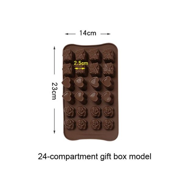 2pcs Silicone Chocolate Mold Jelly Christmas Candy Cake Mould, Style: Gift Box - Image 2
