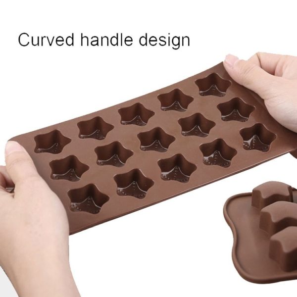 2pcs Silicone Chocolate Mold Jelly Christmas Candy Cake Mould, Style: Heart To Heart - Image 3