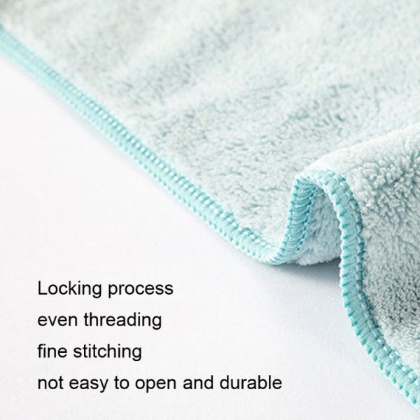 Coral Fleece Cartoon Embroidery Towel Kid Household Thickened Soft Absorbent Towel (Gray) - Image 7