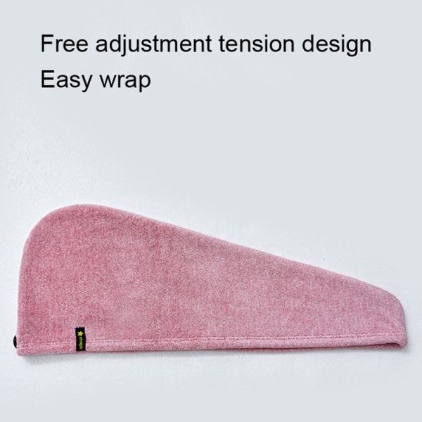 Coral Velvet Quick Dry Absorbent Hair Dryer Hat Plus Thicken Shower Cap Hotel Household Wrap Head Towel (Dark Gray) - Image 2