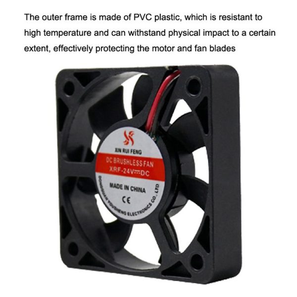 3pcs XIN RUI FENG 12V Ball Bearing 5cm Silent DC Cooling Fan - Image 4