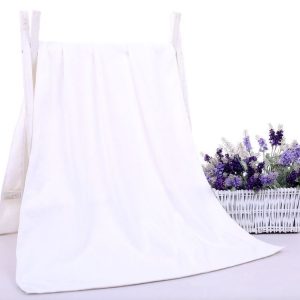 25x25cm Nano Thickened Large Bath Towel Hairdresser Beauty Salon Adult With Soft Absorbent Towel (White)