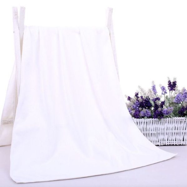 25x25cm Nano Thickened Large Bath Towel Hairdresser Beauty Salon Adult With Soft Absorbent Towel (White)