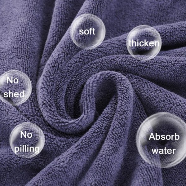 25x25cm Nano Thickened Large Bath Towel Hairdresser Beauty Salon Adult With Soft Absorbent Towel (White) - Image 5