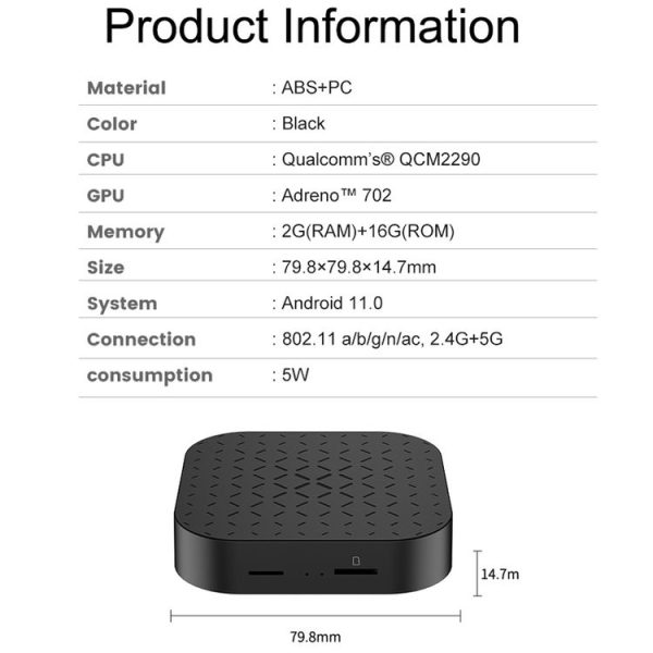 CPC200-Tbox Apple Wired To Android Box Qualcomm 4-core Wireless Car Interconnection Smart Box - Image 4