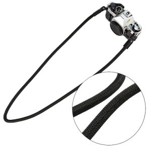 Climbing Rope Camera Strap SLR Camera Retro Wearable Shoulder Strap (Black)