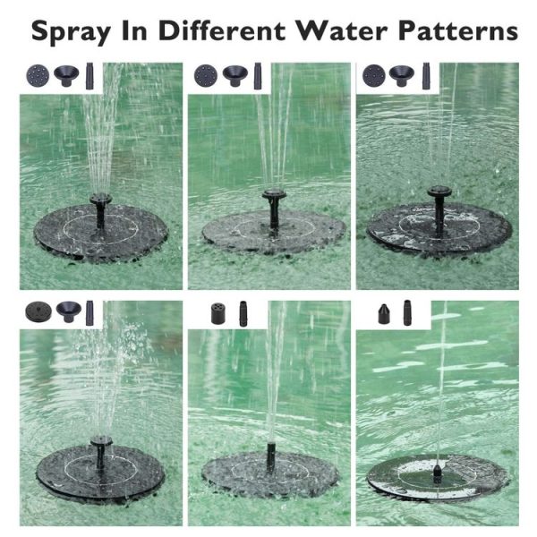 16cm Solar Water Fountain Pool Outdoor Bird Bath Solar Powered Fountain Floating Water - Image 4