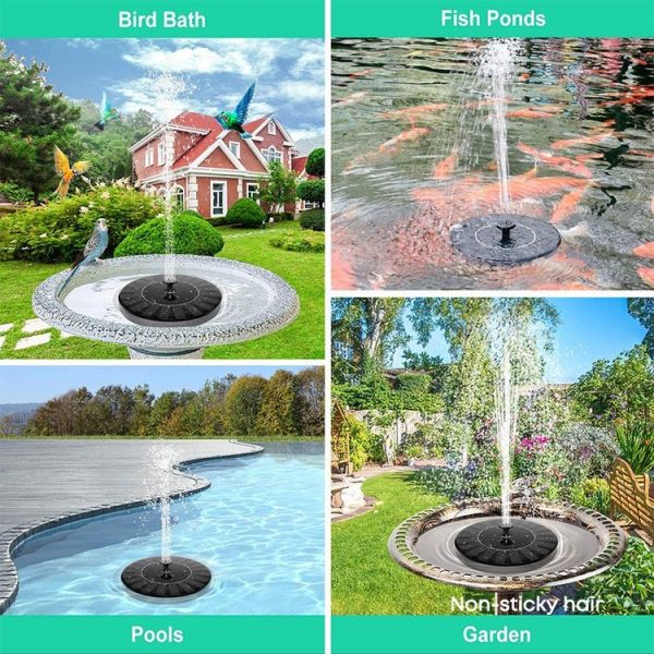 16cm Solar Water Fountain Pool Outdoor Bird Bath Solar Powered Fountain Floating Water - Image 6