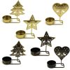A Black Gold DH2303-03 Metal Retro Iron Art Candlesticks Ornament Table Candle Cup Decoration Props - Image 3