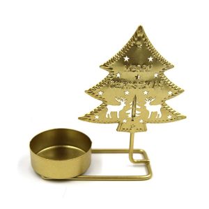 Christmas A Gold DH2303-03 Metal Retro Iron Art Candlesticks Ornament Table Candle Cup Decoration Props