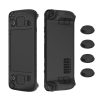 Steam Deck Game Controller Soft Silicone Protective Cover Case With 4pcs Key Cap (Black)