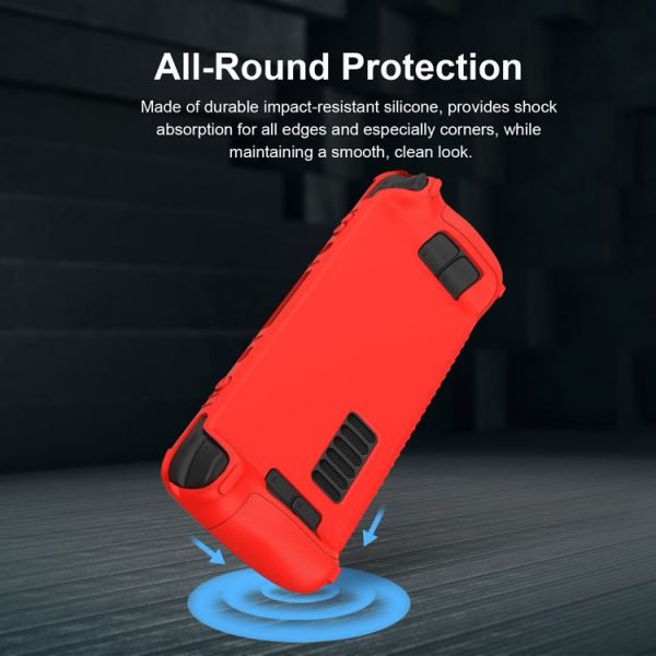 Steam Deck Game Controller Soft Silicone Protective Cover Case With 4pcs Key Cap (Black) - Image 8