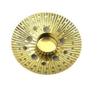 DH2303-07 Retro Hollow Iron Art Decorative Candle Holder Jewelry Storage Rack Shooting Props (Gold)