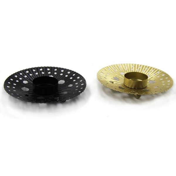 DH2303-07 Retro Hollow Iron Art Decorative Candle Holder Jewelry Storage Rack Shooting Props (Gold) - Image 2