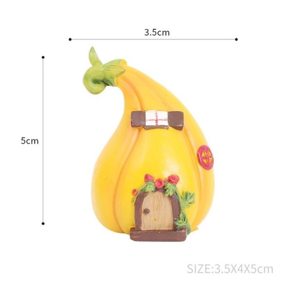 R3F1M0 Resin Cake Ornament Gardening Flower Pot Scene Matching Home Decoration (Pumpkin Room) - Image 2