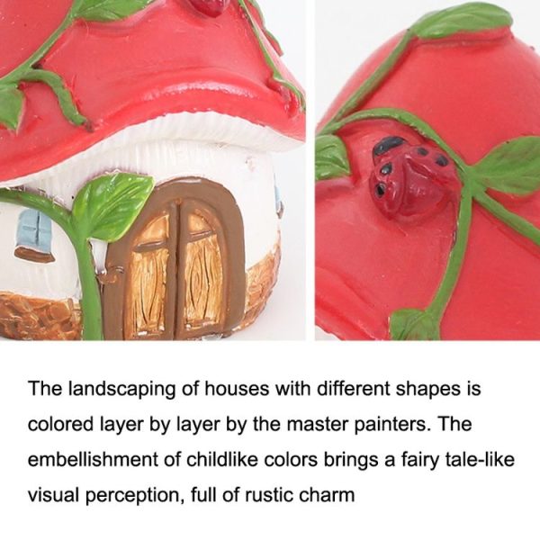 R3F1M0 Resin Cake Ornament Gardening Flower Pot Scene Matching Home Decoration (Pumpkin Room) - Image 3