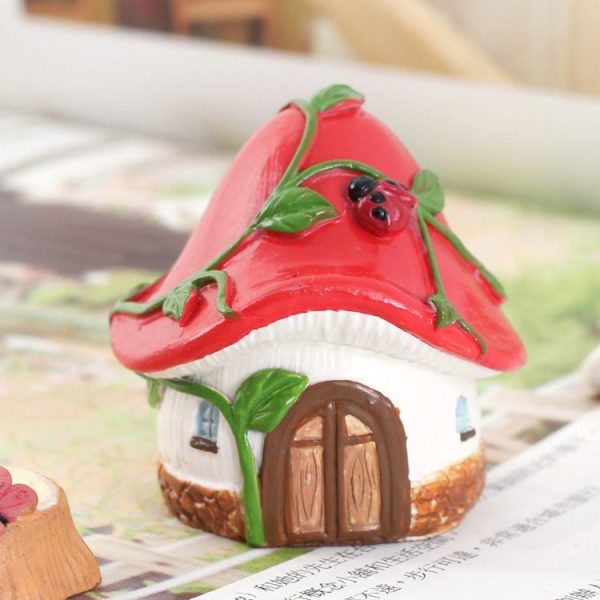 R3F1M0 Resin Cake Ornament Gardening Flower Pot Scene Matching Home Decoration (Pumpkin Room) - Image 4