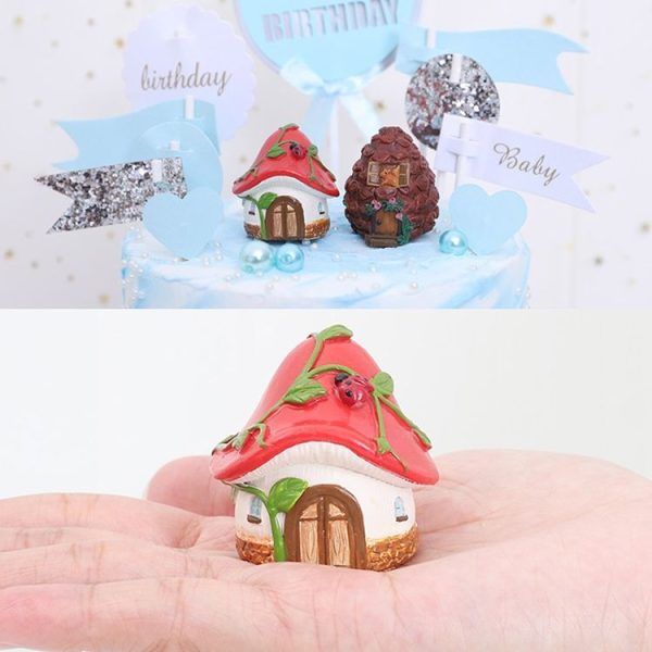 R3F1M0 Resin Cake Ornament Gardening Flower Pot Scene Matching Home Decoration (Pumpkin Room) - Image 5