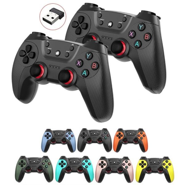 KM-029 2.4G One for Two Doubles Wireless Controller Support PC / Linux / Android / TVbox (Vitality Orange) - Image 2