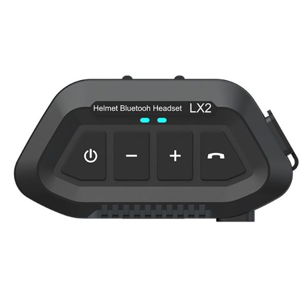 LX2 Motorcycle Helmet Bluetooth Earphone Waterproof Noise Canceling Motorcycle Headphones (Black)