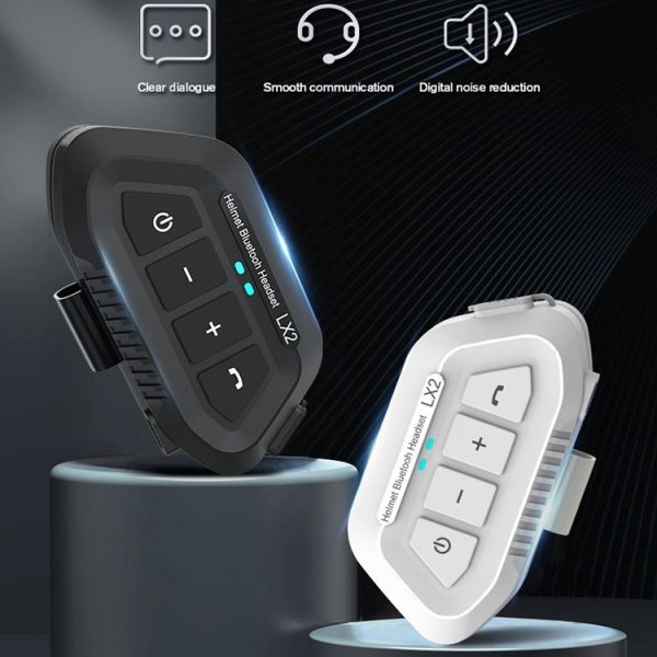 LX2 Motorcycle Helmet Bluetooth Earphone Waterproof Noise Canceling Motorcycle Headphones (Black) - Image 2