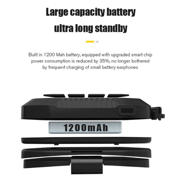 LX2 Motorcycle Helmet Bluetooth Earphone Waterproof Noise Canceling Motorcycle Headphones (Black) - Image 4