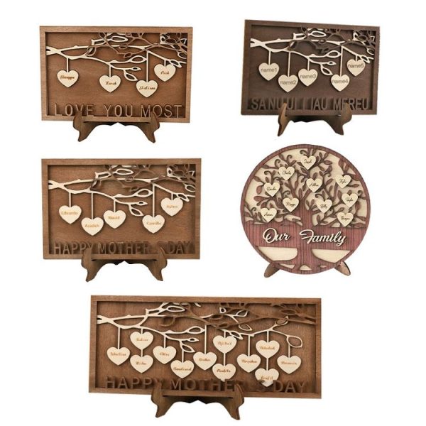 210157A Living Room Desktop Wooden Handicraft Ornaments Home Atmosphere Decoration - Image 2