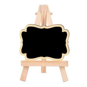 Small Party Shop Message Blackboard Ornaments Pine Tripod Decorative Message Board (Big Wave)