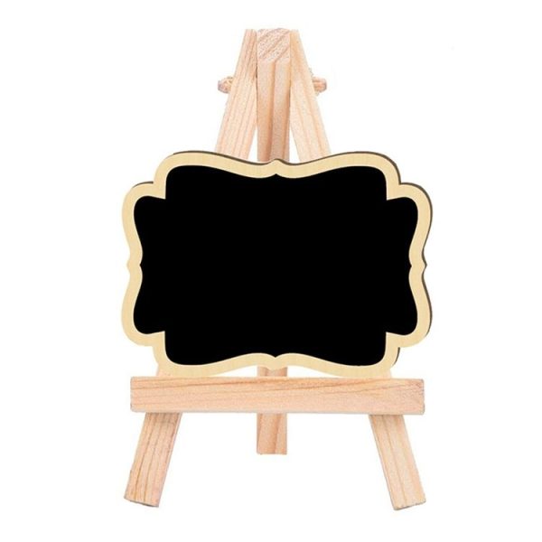 Small Party Shop Message Blackboard Ornaments Pine Tripod Decorative Message Board (Big Wave)
