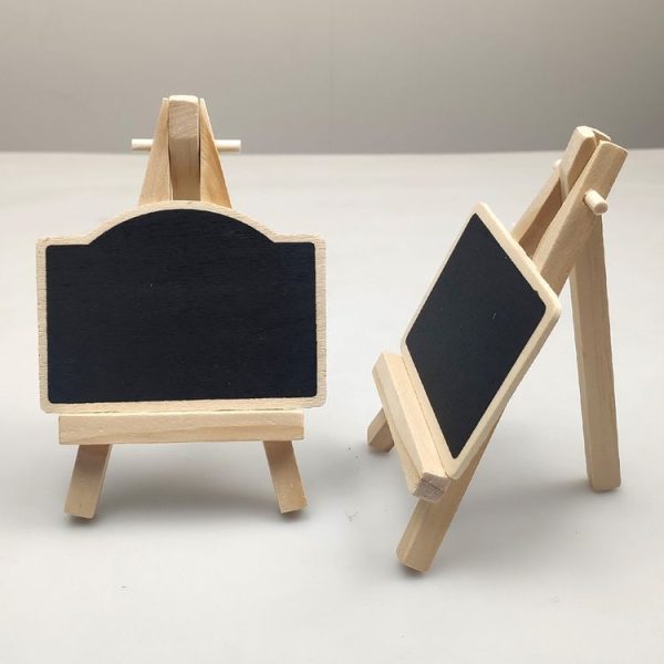 Small Party Shop Message Blackboard Ornaments Pine Tripod Decorative Message Board (Big Wave) - Image 4