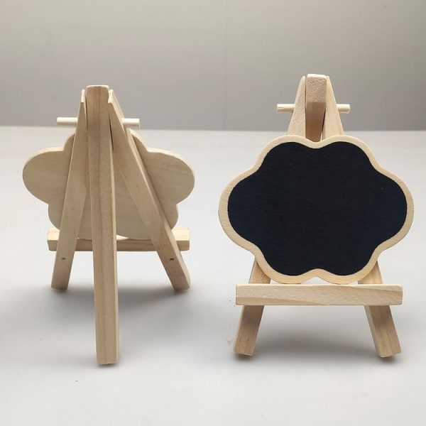 Small Party Shop Message Blackboard Ornaments Pine Tripod Decorative Message Board (Big Wave) - Image 5