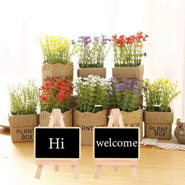 Small Party Shop Message Blackboard Ornaments Pine Tripod Decorative Message Board (Big Wave) - Image 6