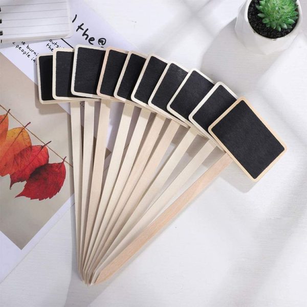ZX507 10pcs Wooden Plug-in DIY Message Board Mini Plant Name Tags Desktop Display Board (24cm Length) - Image 2