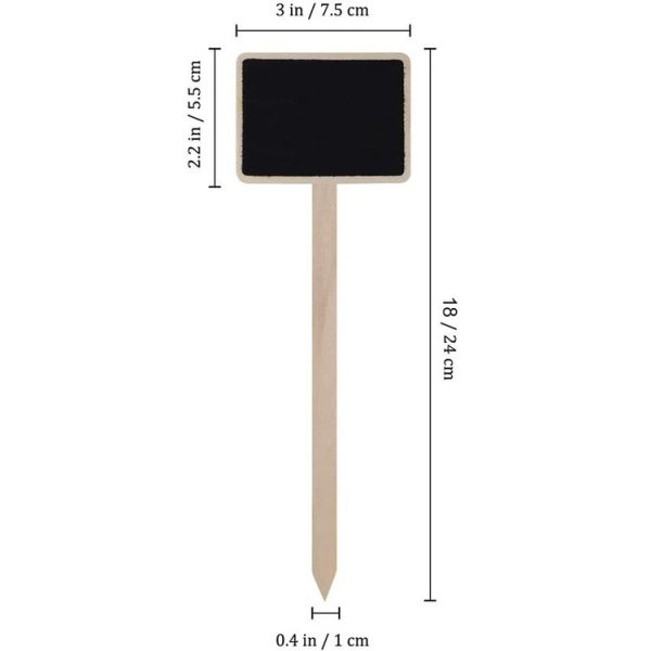 ZX507 10pcs Wooden Plug-in DIY Message Board Mini Plant Name Tags Desktop Display Board (24cm Length) - Image 3