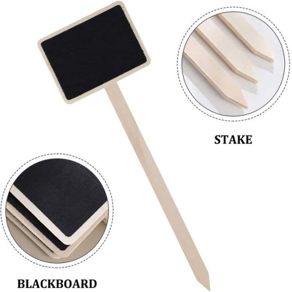 ZX507 10pcs Wooden Plug-in DIY Message Board Mini Plant Name Tags Desktop Display Board (24cm Length) - Image 4