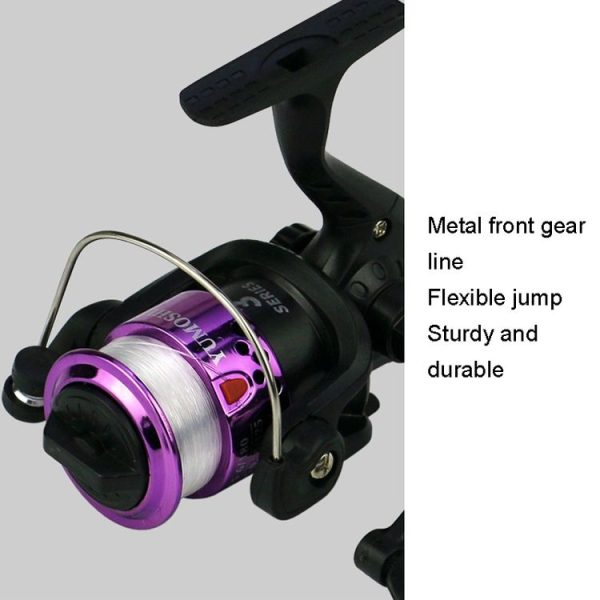 YUMOSHI JL200 Spinning Reel With Line (Electroplated Blue) - Image 5