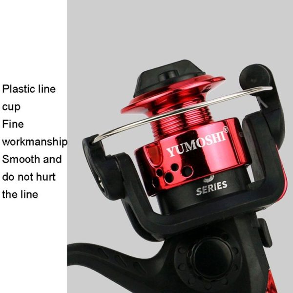 YUMOSHI JL200 Fishing Reel Without Line Plating Head Metal Movement Spinning Reel (Electroplated Yellow) - Image 4