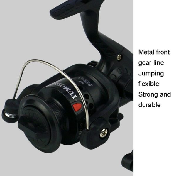 YUMOSHI JL200 Fishing Reel Without Line Plating Head Metal Movement Spinning Reel (Electroplated Yellow) - Image 5
